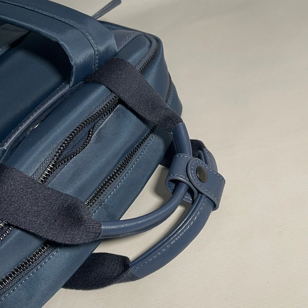 Monos Metro Backpack Oxford Blue with Black Front Pouch Bag